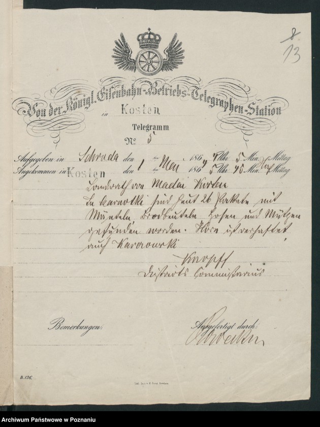 Obraz 16 z jednostki "Ludwig von Karczewski in Czarnotki und die im Kreise Schroda /Środa/ gefundenen Ausrüstungsgegenstände."