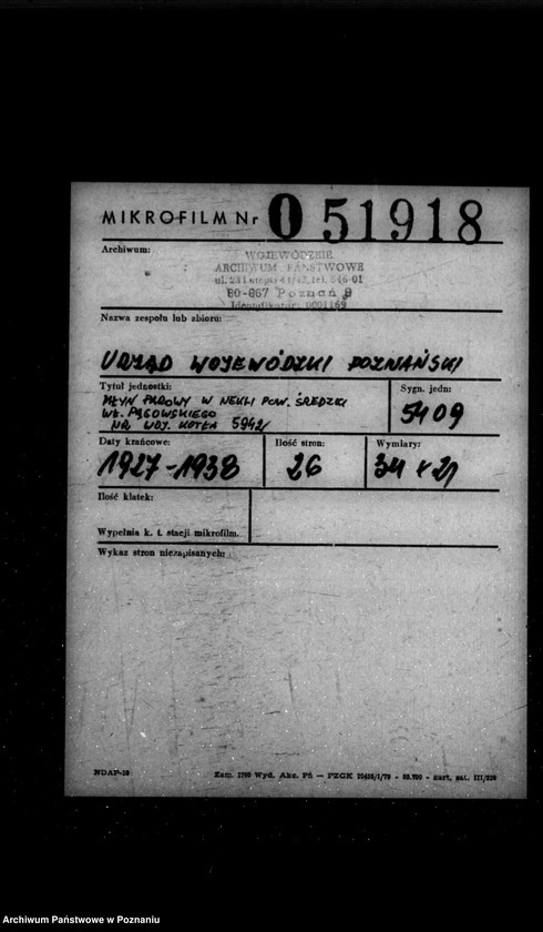 Obraz 2 z jednostki "Młyn parowy w Nekli powiat średzki własność Pągowskiego nr woj. 5942"