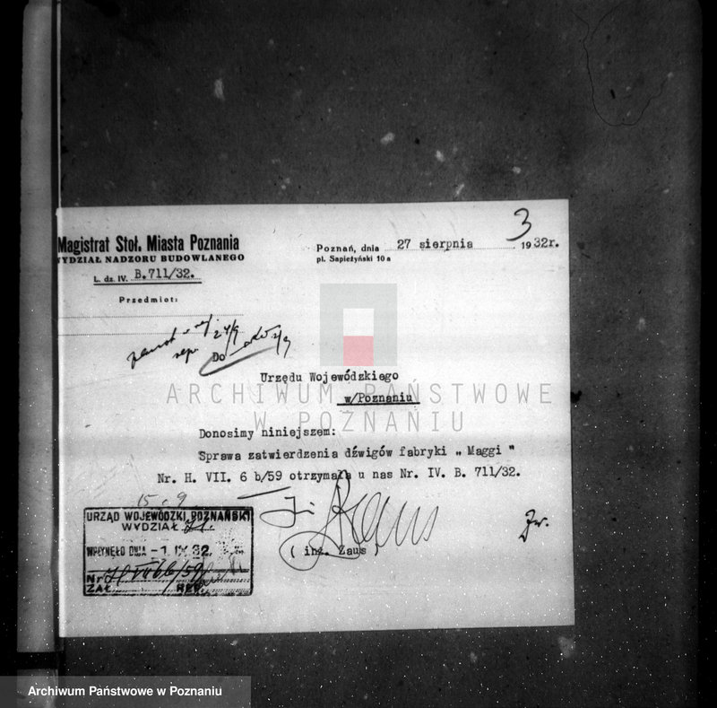 Obraz 7 z jednostki "Zatwierdzenie projektu firmy "Maggi" Spółka z o. o. w Poznaniu nr 536"