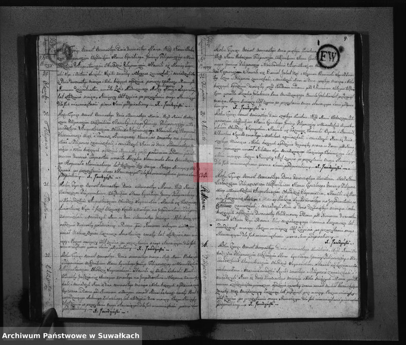 Obraz 7 z jednostki "Akta Umarłych Gminy Filipowskiey od Dnia 1 Stycznia 1818 Roku"