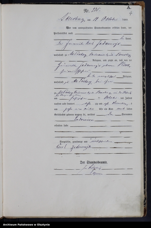 image.from.unit.number "Geburts-Haupt-Register,Tom III,Nr 233 - 301"