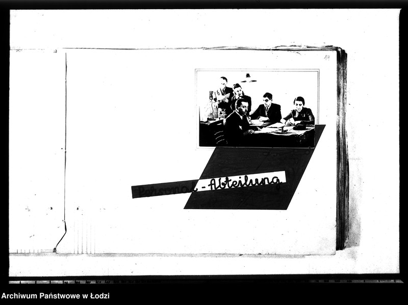 Obraz 18 z jednostki "[Album Arbeisamtu - Wydziału Pracy. Pracownicy wydziałów, graficzne przedstawienie schematu organizacji, używane druki, objaśnienia historyczne, rozbiórki domów]"