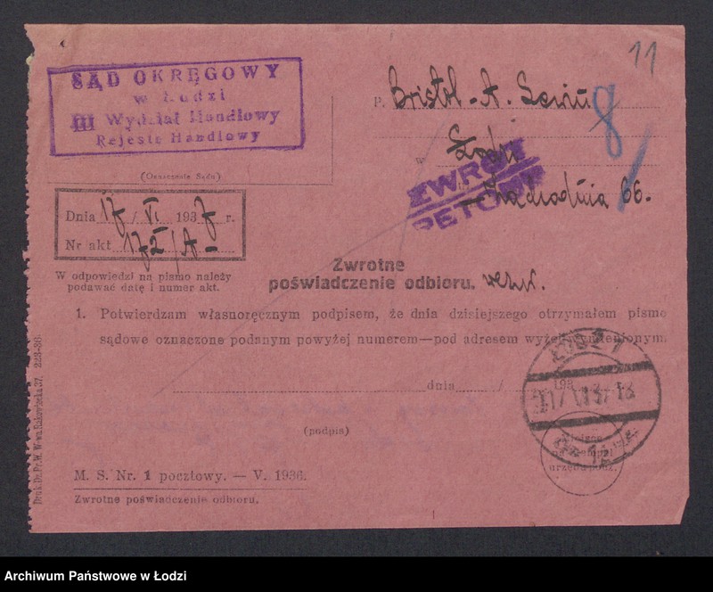 Obraz 13 z jednostki "Frajda Luksenburg, Gerszon Sarna- skład papieru"