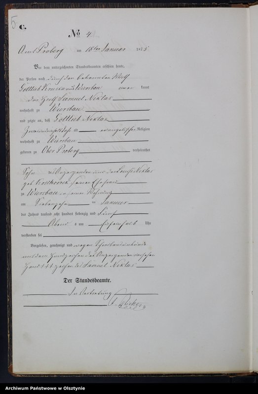 Obraz 7 z jednostki "Haupt-Sterbe-Register Nr 1 - 56"