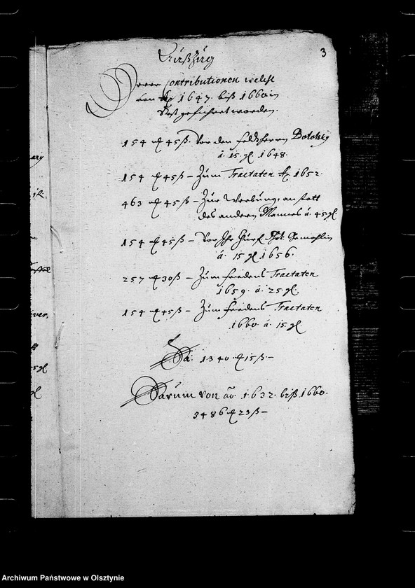image.from.unit.number "Praetentionen des Advocati Fisci wegen der Contributionen und Stationen, Specificationen, Auszüge Verzeichnisse der Restanten und Quittanzen, Untersuchungen im Amte Deutsch Eylau"