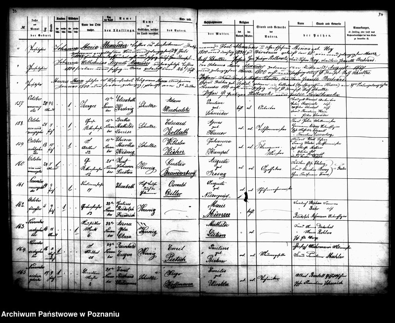 Obraz 19 z jednostki "[Akta ślubów, zgonów, urodzeń i chrztów]"