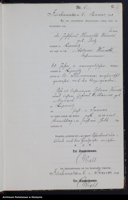 image.from.unit.number "Sterbe-Neben-Register Nr 1 - 150"