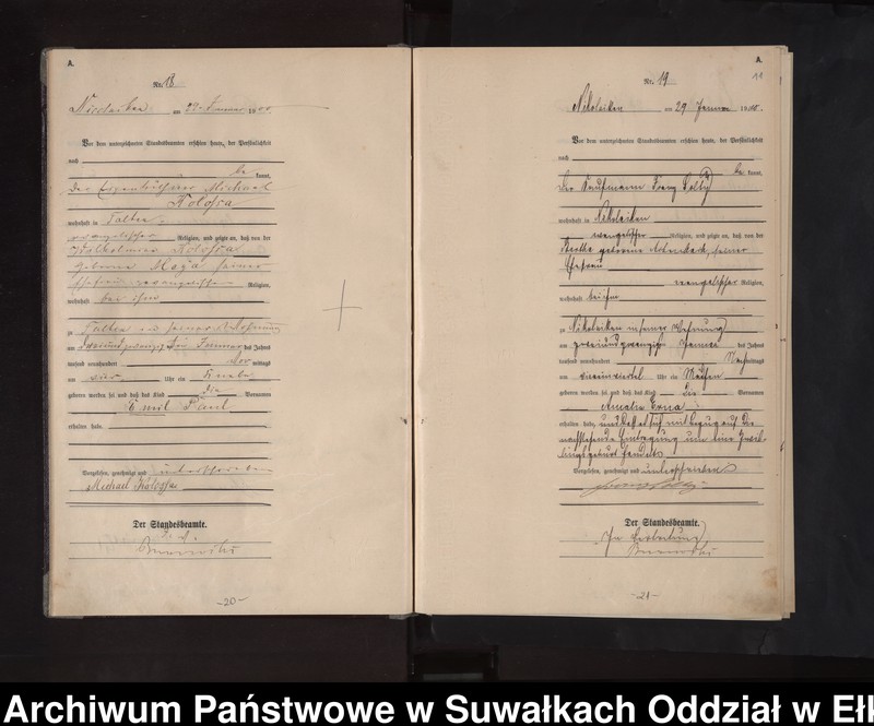 image.from.unit.number "Geburts-Haupt-Register des Königlichen Preussischen Standes-Amtes Nicolaiken Kreis Sensburg"