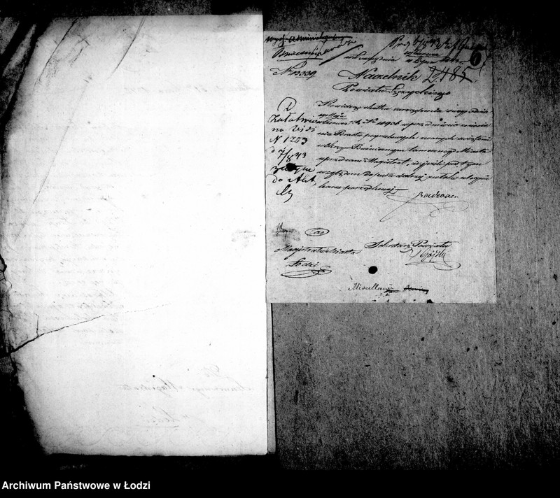 Obraz 8 z jednostki "Akta tyczące się miscelanii archiwum magistratu miasta Łodzi"