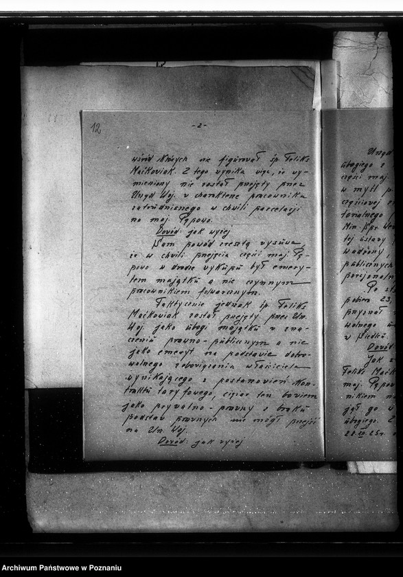 Obraz 16 z jednostki "Franciszka Maćkowiaka c/a Skarb Państwa odprawa z art. 44 Pępowo powiatu gostyńskiego"