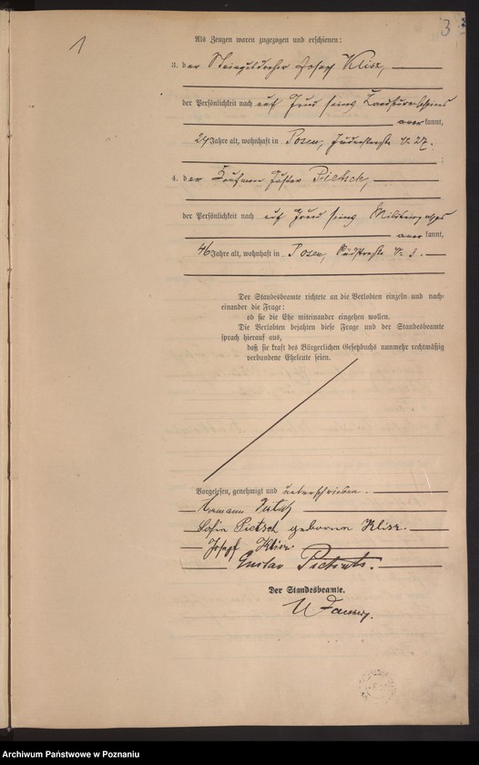 Obraz 3 z jednostki "Księga miejscowa małżeństw tom I [Rejestr główny małżeństw]"