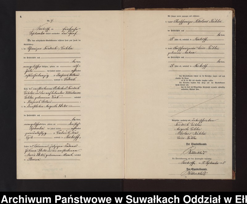 image.from.unit.number "Heirats-Neben-Register des Preussischen Standes-Amtes Neuhoff Kreis Loetzen"