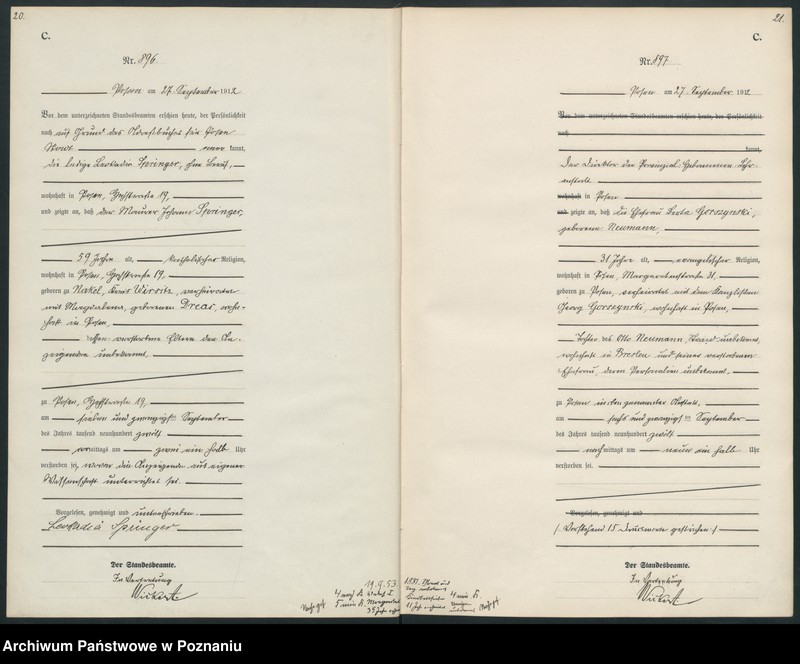 Obraz 13 z jednostki "Księga miejscowa zgonów tom III [Rejestr główny zgonów]"