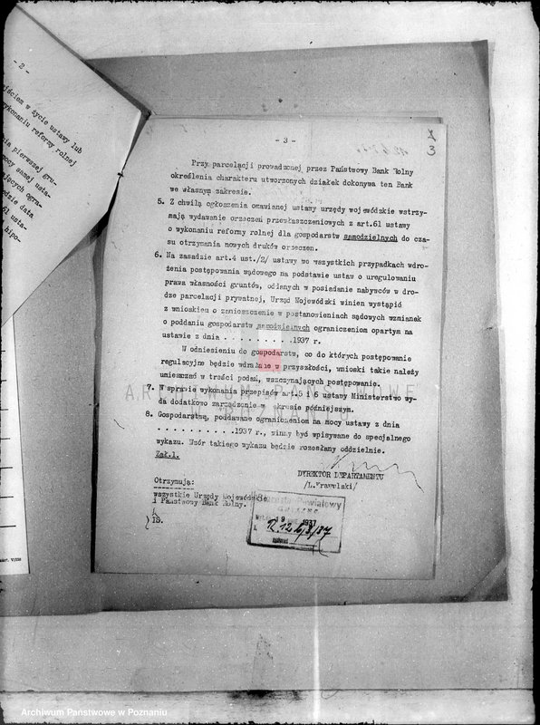 Obraz 13 z jednostki "/Ograniczenie obrotu nieruchomościami powstałymi z parcelacji/ pismo okólne Ministerstwa Rolnictwa i Reform Rolnych."