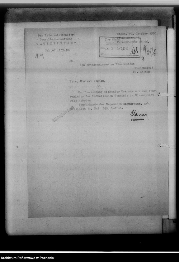 image.from.unit.number "Ahnennachweis Johann Nowicki, Wanne - Eickel [Westfalia]"