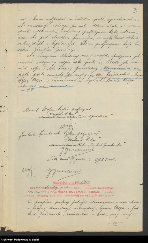 Obraz 5 z jednostki "Dawid Wolski i S-ka – fabryka wyrobów pończoszniczych, rękawicznych i trykotowych"