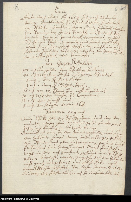 image.from.unit.number "Dziadick [Dziadyk] H. [Haupt] A. [Amt] Osterode [Ostróda]. Acta den Consens, daß die 4 Preussischen Freihufen im Dorfe Dziadick [Dziadyk] auf den Namene des Mich. [Michael] Pilgrimowski gebracht werden mögen"