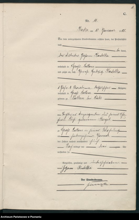 Obraz 14 z jednostki "Sterbe-Haupt-Register"