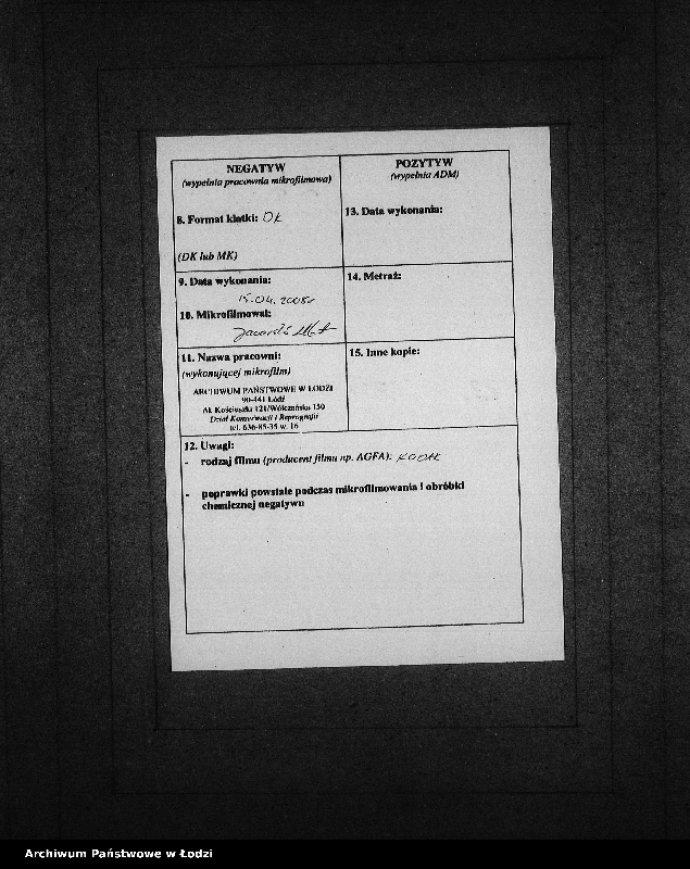 Obraz 3 z jednostki "Akta urodzeń, małżeństw i zgonów"