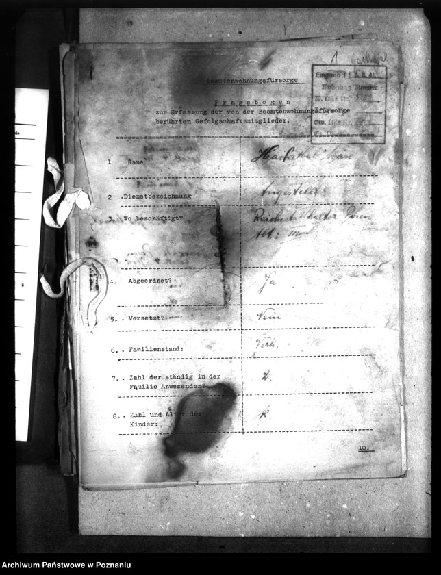 Obraz 5 z jednostki "Wohnungszuweisungen für Deutsche. Verdrängung der Polen."