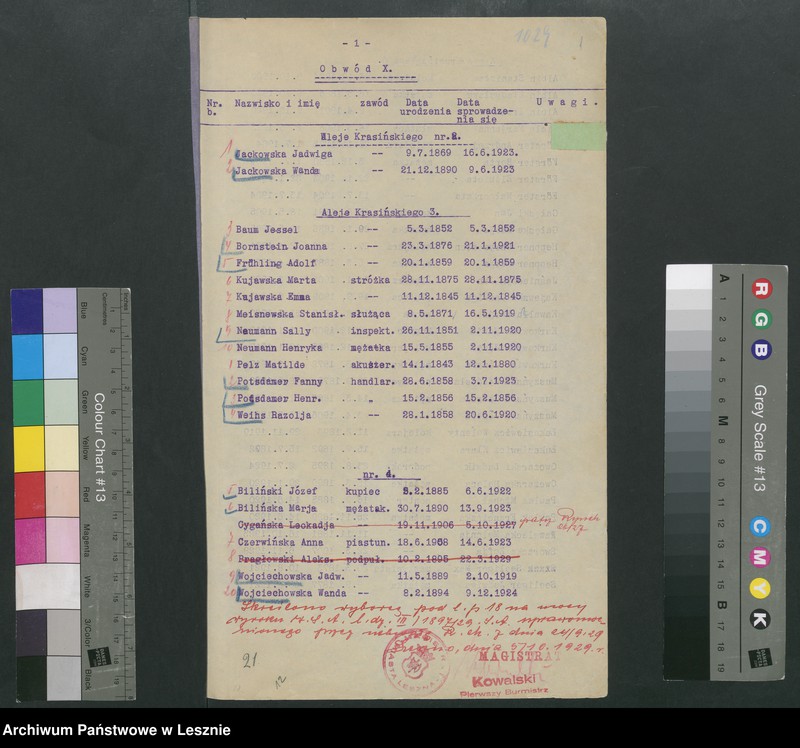 Obraz 4 z jednostki "[Obwód X - głosuje w Szkole Powszechnej Pomocniczej /listy wyborców/]"