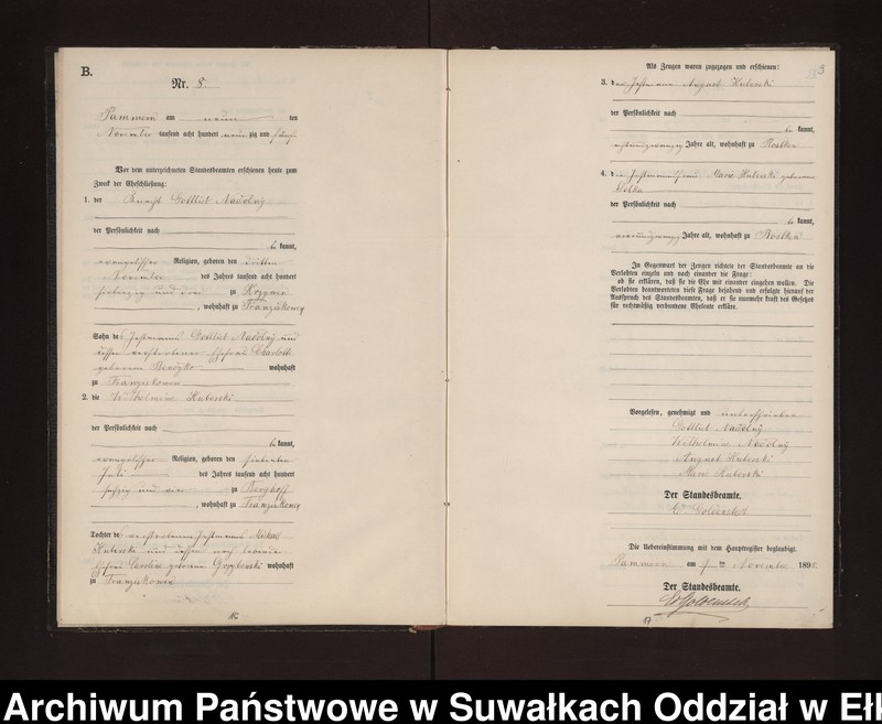 image.from.unit.number "Heiraths-Neben-Register des Preussischen Standes-Amtes Neuhoff Kreis Loetzen"