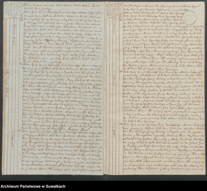 Obraz 8 z jednostki "Akta zeszłych gminy puńskiey odpierwszego stycznia do dnia ostatniego grudnia 1815 roku."