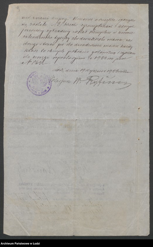 Obraz 11 z jednostki "J.Halpern i L.Kaszub- skup wyrobów włókienniczych"