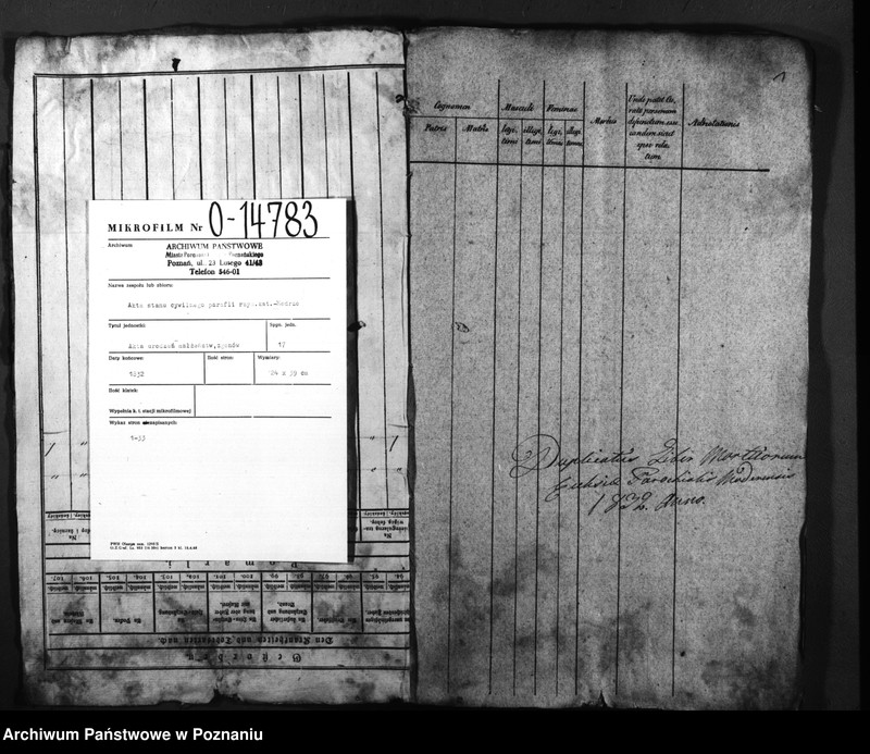 image.from.unit.number "Duplicatus baptisatorum, copulatorum, mortuorum"