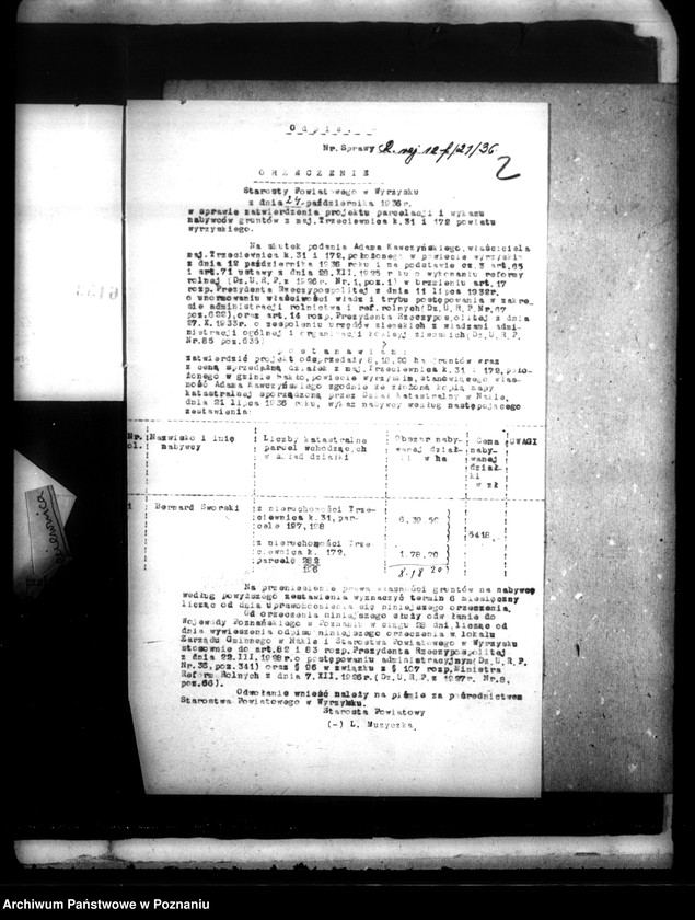 Obraz 6 z jednostki "Parcelacja prywatna majątku Trzeciewnica powiatu wyrzyskiego"