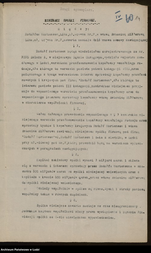 Obraz 16 z jednostki "Rudolf Mortensen- sprzedaż kapeluszy"