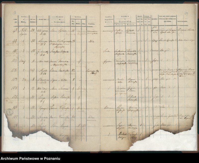 Obraz 12 z jednostki "Księga zgonów"