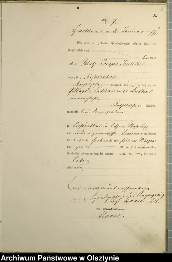 image.from.unit.number "Geburts-Haupt-Register Nr 1 - 88"