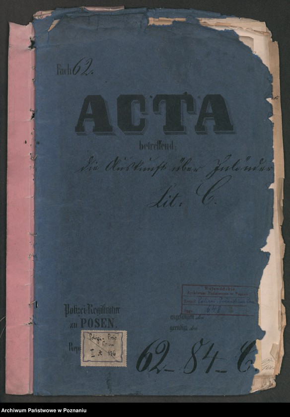 Obraz 2 z jednostki "A. betr. Auskunft über Inländer Lit. C /Namen-Rotulus vorgeheftet/"