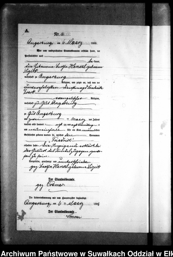 image.from.unit.number "Geburts-Neben-Register des Preussischen Standes-Amtes Kehlen Kreis Angerburg"