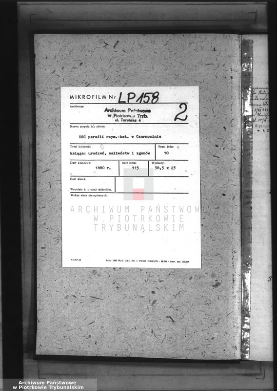 Obraz z jednostki "[Księga duplikat aktów urodzonych, zaślubionych i zmarłych]"
