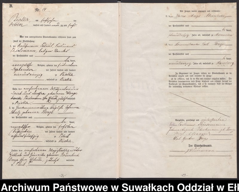 image.from.unit.number "Heiraths-Haupt-Register des Königlichen Preussischen Standes-Amtes Bialla Kreis Johannisburg"