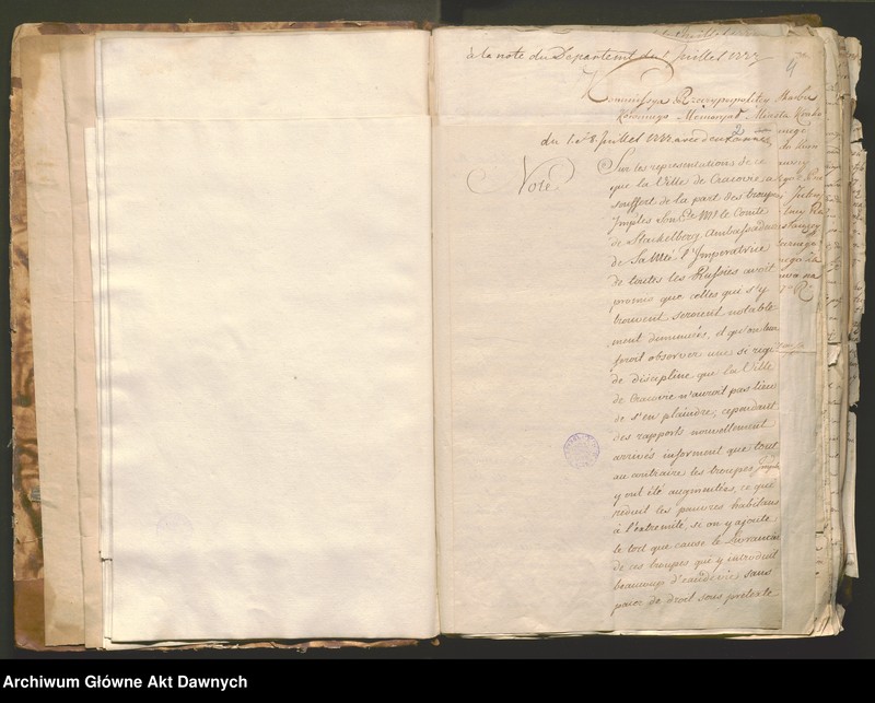 image.from.unit "Tom III. Zbiór not ministrialnie podanych i odebranych przez Departament Spraw Cudzoziemskich Dworu Petersburskiego a 1a julii 1777 ad 23 7br 1778"