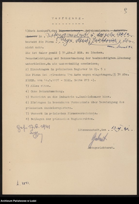 Obraz 11 z jednostki "Uryn Hersz Jakubowicz- sprzedaż odpadków"