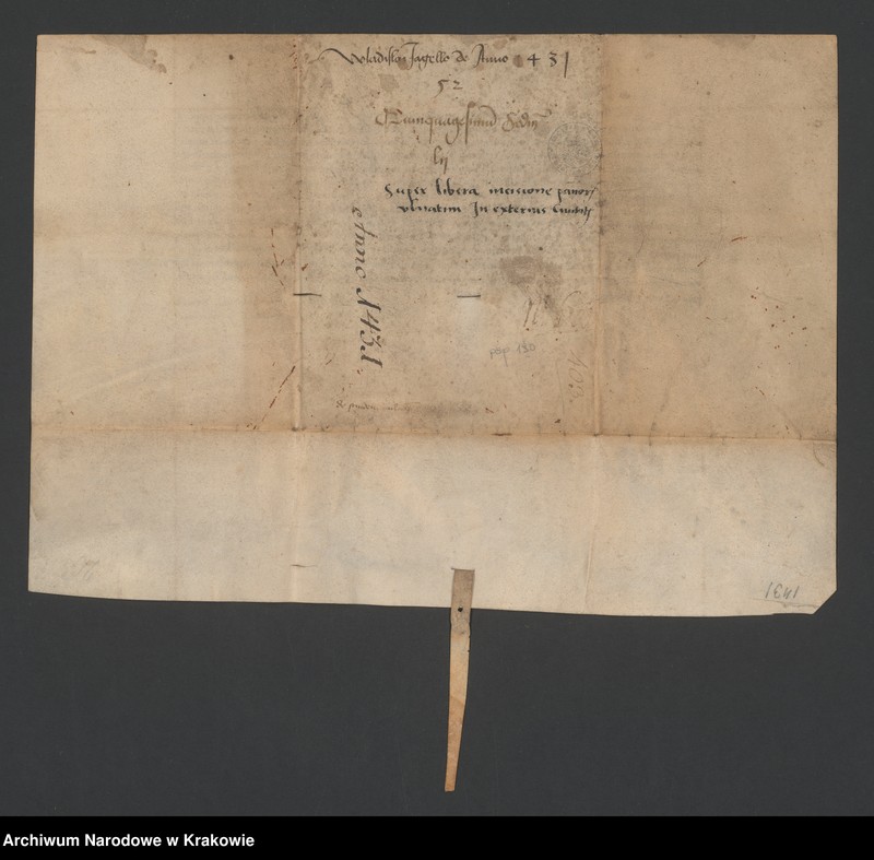 Obraz 8 z kolekcji "Dokumenty i pieczęcie Władysława III Jagiellończyka (1424‒1444) zwanego Warneńczykiem, króla Polski i Węgier111"