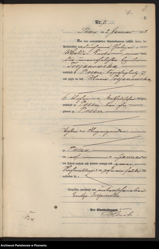 Obraz 10 z jednostki "Księga zgonów t. I"