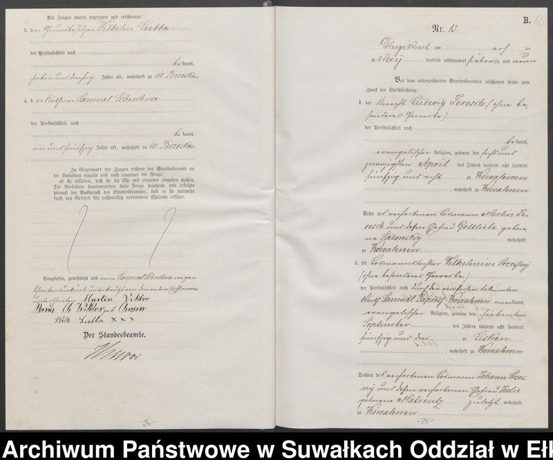 image.from.unit.number "[Heiraths-Haupt-Register des Königlichen Preussischen Standes-Amtes Kumilsko Kreis Johannisburg]"
