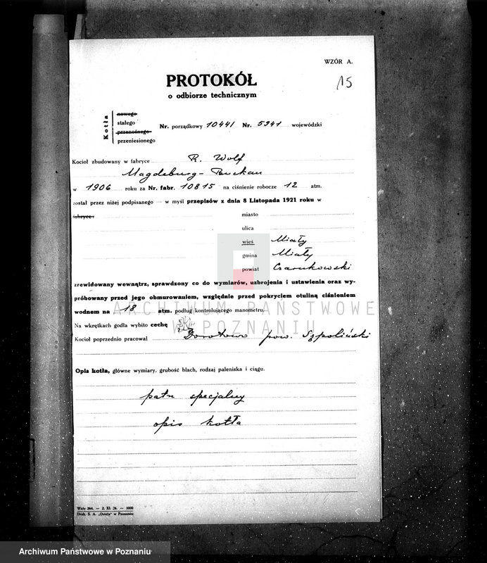 Obraz 19 z jednostki "Tartak parowy w Miałach pow. czarnkowski Franz Haase"