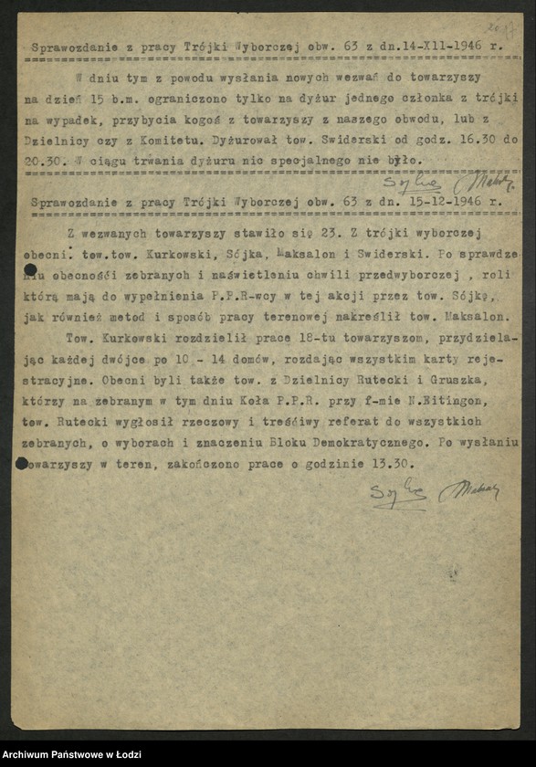 Obraz 18 z jednostki "Wybory do Sejmu Ustawodawczego; instrukcje, zarządzenia, okólniki, sprawozdania dotyczące kampanii wyborczej"