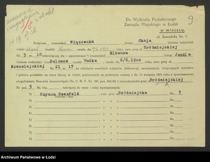 image.from.unit.number "Księga inwentarzowa nieruchomości m. Łodzi ul. Więckowskiego"