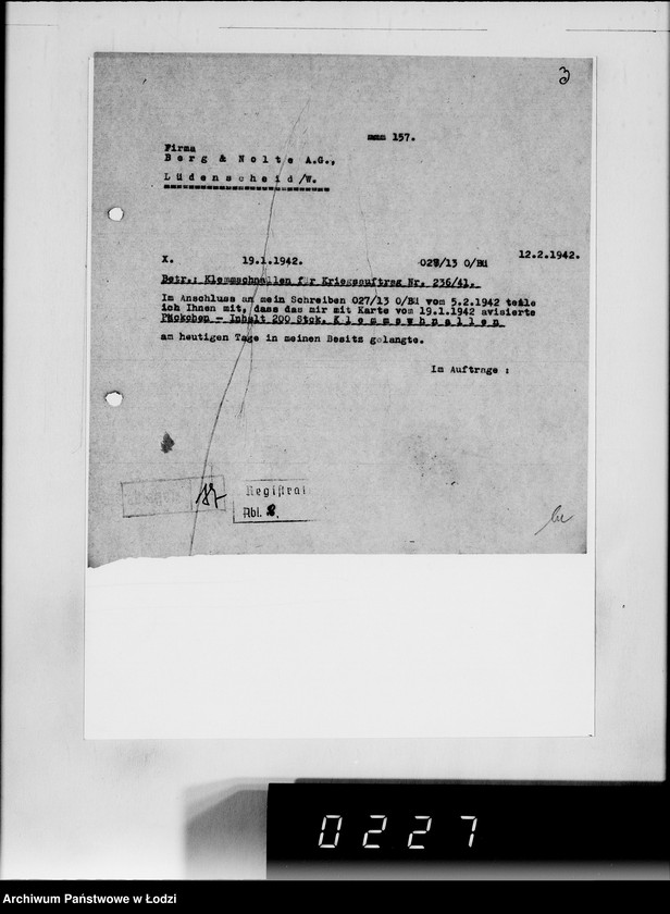 Obraz 7 z jednostki "[Korespondencja z urzędami, instytucjami i firmami] Lit.Ber-Ble"