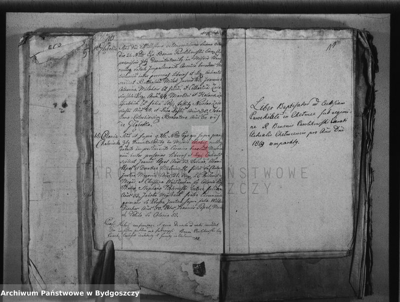image.from.team "Akta metrykalne parafii rzymskokatolickiej w Chełmcach, pow. Inowrocław"
