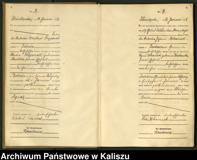 Obraz 8 z jednostki "[Księga urodzeń]"