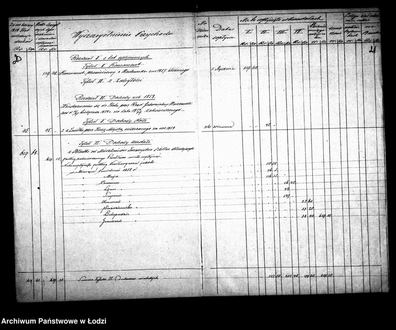 Obraz 16 z jednostki "Manuały przychodu i wydatku kasy szkoły elementarnej katolickiej i ewangelickiej w mieście Łodzi na przedmieściu Łódka"
