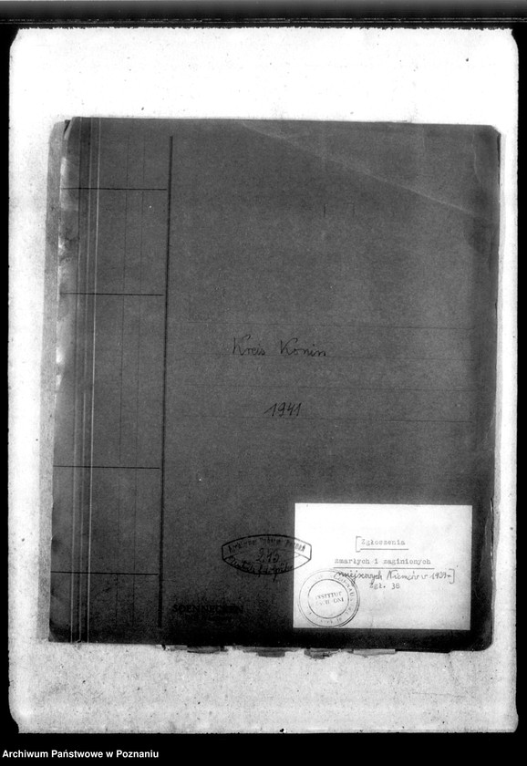 Obraz 4 z jednostki "Kreis Konin. Zgłoszenia zmarłych i zaginionych miejscowych Niemców w 1939 roku"